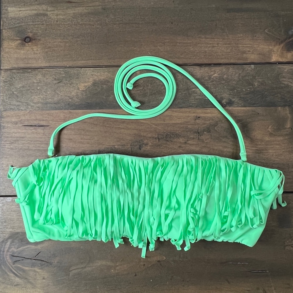 Victoria’s Secret Bikini Top Bandeau Fringe EUC size M